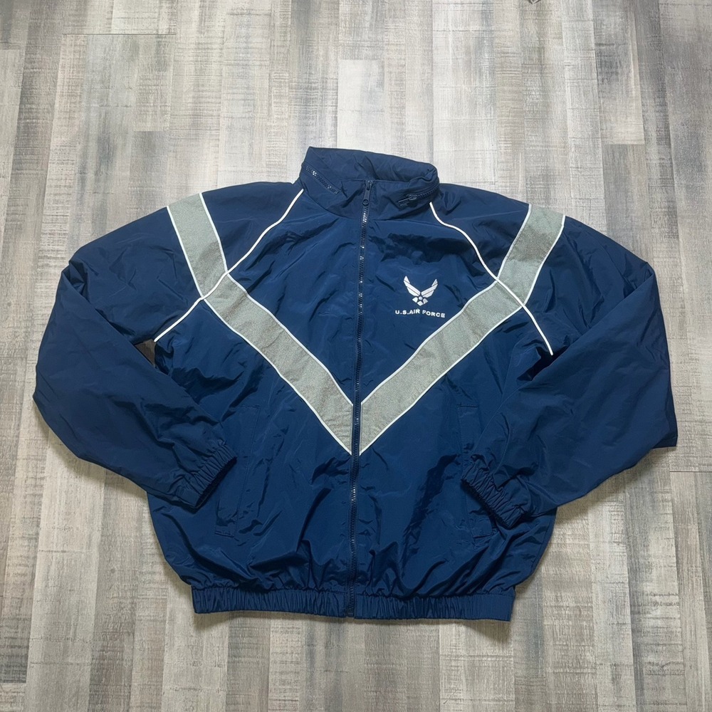 US Air Force USAF PT Jacket Medium Short Military Issue Uniform Reflective PTU